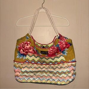 Matilda Jane Yellow and Red Chevron  Hobo Bag